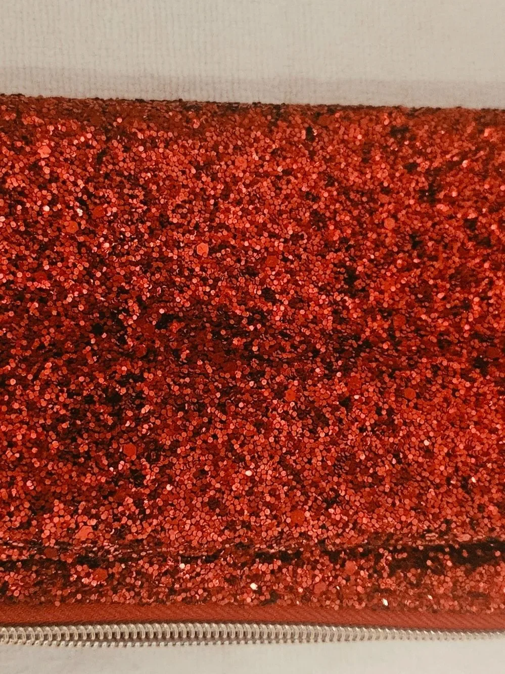 Red Glitter Zip Pouch Women’s Bag